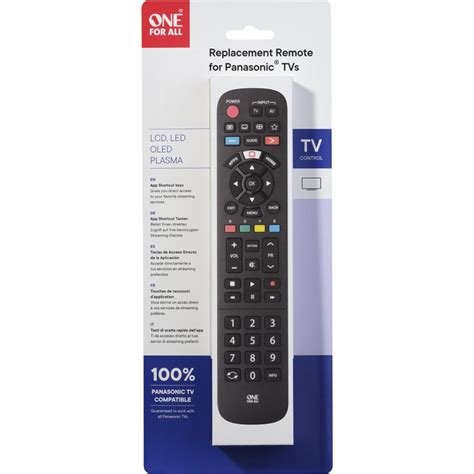 replacement panasonic tv remote|One for All Panasonic TV Replacement Remote .